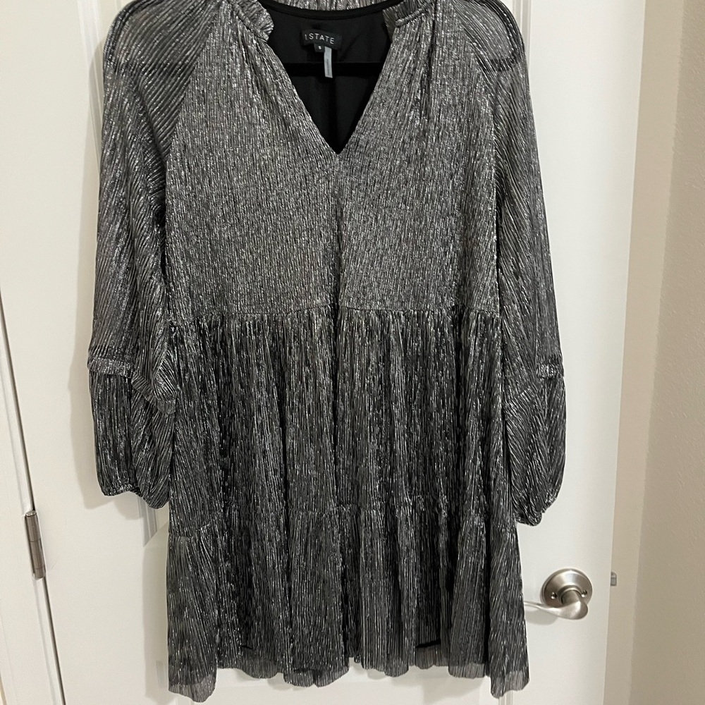 1. State Women's Metallic Long Sleeve Dress